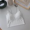 Ice Silk Shoulder Strap Vest with Chest Pad - Girl's Comfortable Camisole for Summer