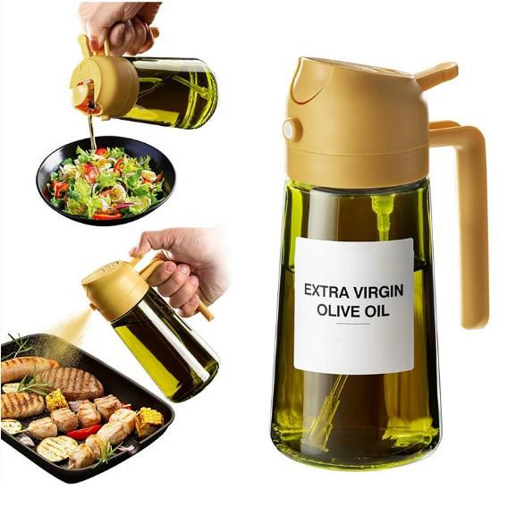 Leak-Proof Large Oil Spray Bottle for Air Fryers - Non-Drip, Light-Proof Design