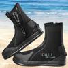 OUZO 5MM High Tube Thickened Snorkeling Boots Zip Lace Elastic Scuba Boots Warm Soft Shoes for Spearfishing Kyaking Diving