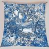 Spring New 90Cm Square Scarf Handmade Desktop Twill Silk High-End Shawl Headscarf Machine Curling Women Fashion Trend