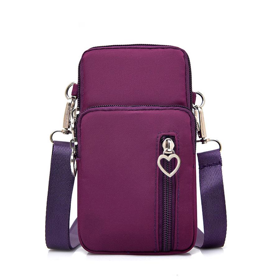 Three-layer Zipped Mobile Phone Bag, Crossbody Bag, Neck Strap Mobile Phone Wallet, Fashionable Wallet