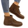 Flat-bottomed Tassel Solid Color Martin Boots 23 Lace-up Four-season European and American Short Boots