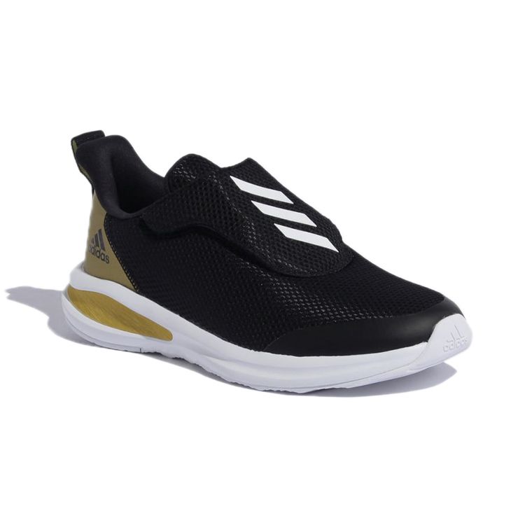 Adidas Fortarun Series Non-Slip Low-Top Kids Running Shoes Kids Running Shoes Black Gold FX9867