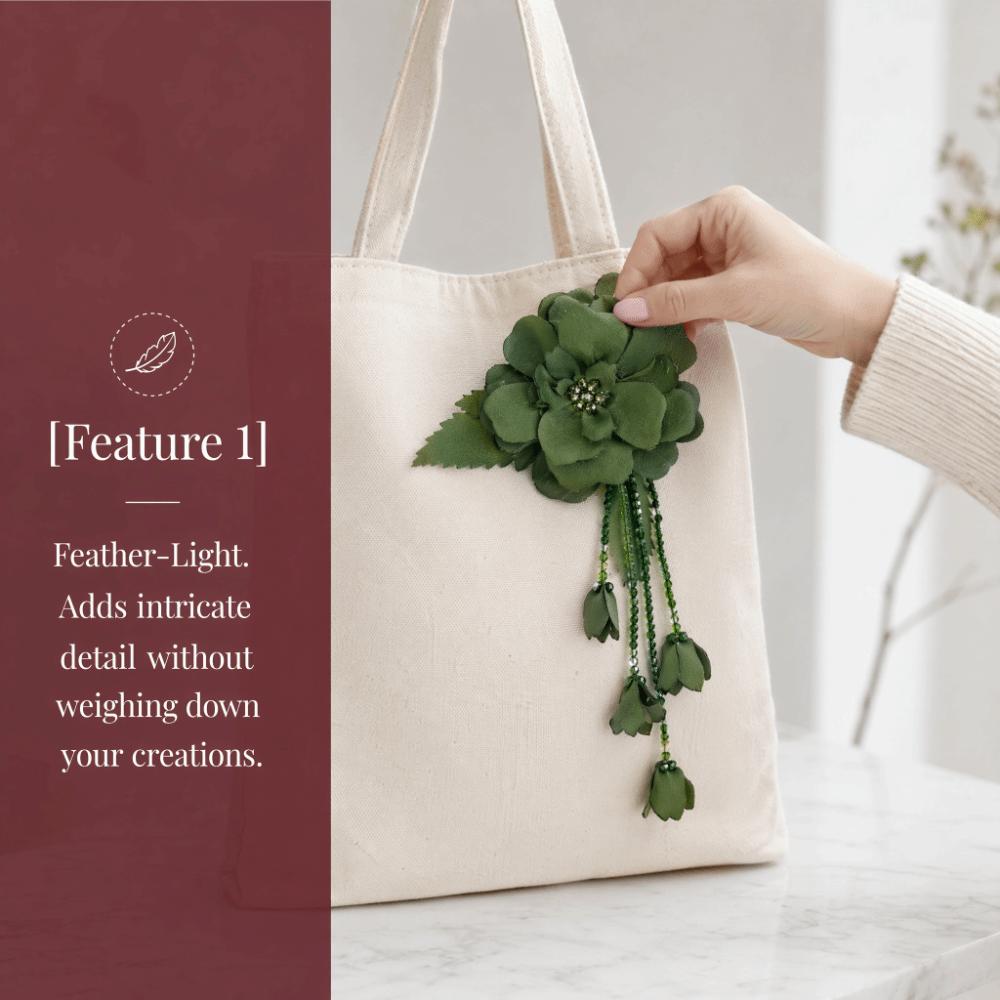 Multi-Layer 3D Petal Tassel Applique Flower DIY Craft Embellishment Hair Accessories