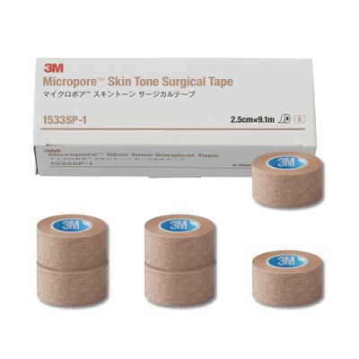 Solventum Chirurgisches Hautmedizinische Narbe 25mm x 6 Pflaster, Mikroporös, Ton, Vliesstoff, Pflaster, Entfernung, Postoperative Bandage, 9,1m, Rollen, 1533SP-1