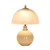 Ceramic Base Flower Bud Table Lamp Glass Cover Bedside Lamp Modern Ambient Light  Bedroom