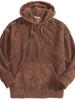 Herren Retro Cord Kapuzenpullover - Dickes Langarm mit Tasche