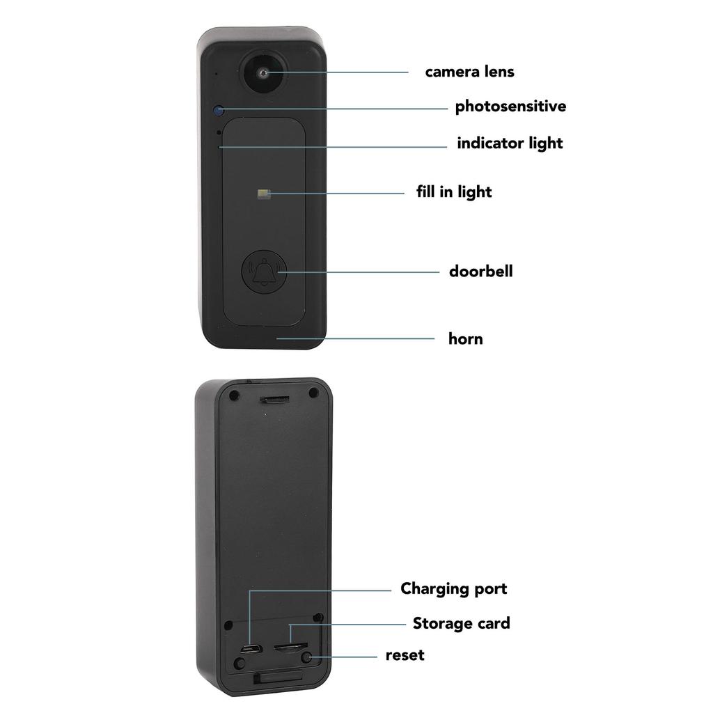 Inteligentny Bezprzewodowy Zdalny Dzwonek Wideo Wysokiej Rozdzielczości Dwukierunkowy System Domofonowy Inteligentny Dom WiFi Dzwonek Zabezpieczający