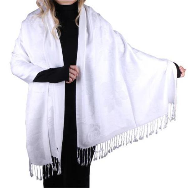 Luxury Brand Autumn And Winter Imitation Cashmere Cashmere Jacquard Fringed Shawl Dual-Purpose Scarf High-End Atmosphere Women