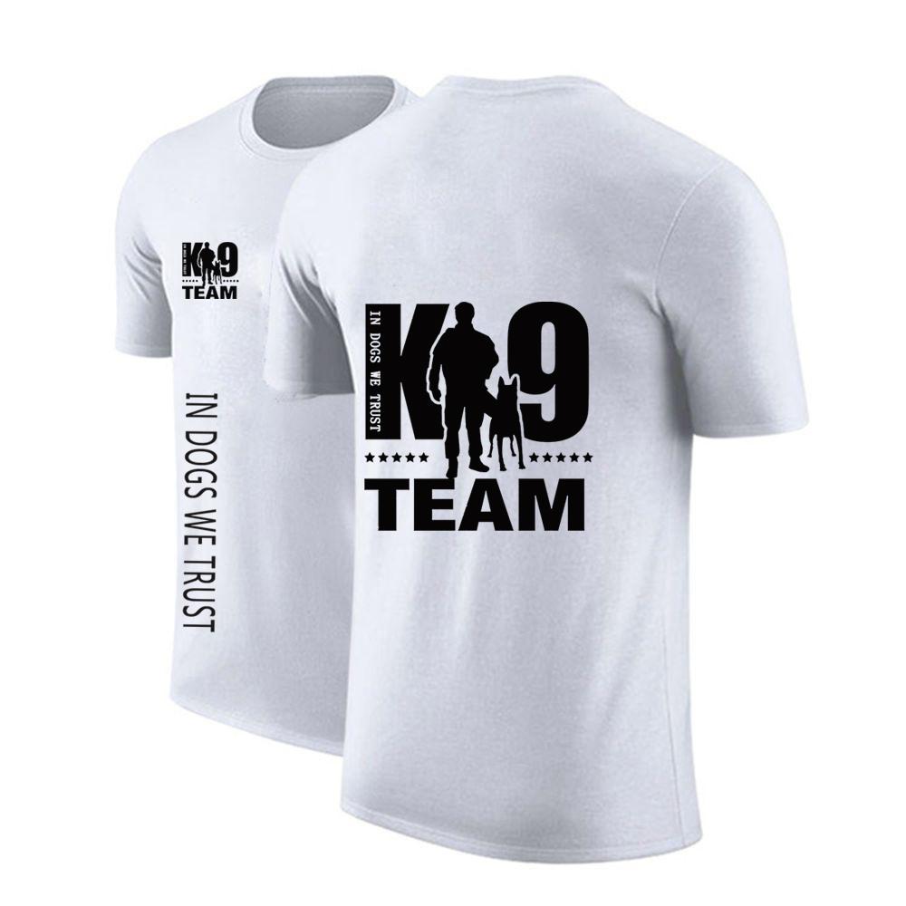 Fashion Men's K9 Team Logo 3D Printed T-shirt Summer Street Trend Fashion Short Sleeve Top Casual Loose Comfortable Round Neck Clothing