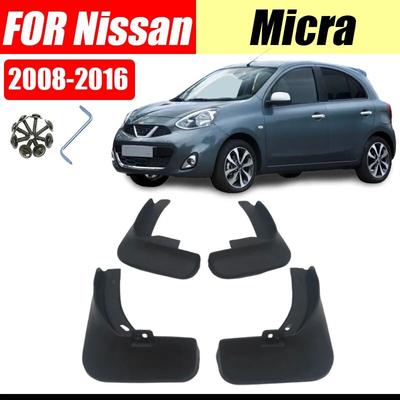 Schmutzfänger für Micra 2008–2016, Kotflügel, Micra-Schmutzfänger, Spritzschutz, Kotflügel, Autozubehör, Auto-Styling, vorne und hinten, 4 Stück