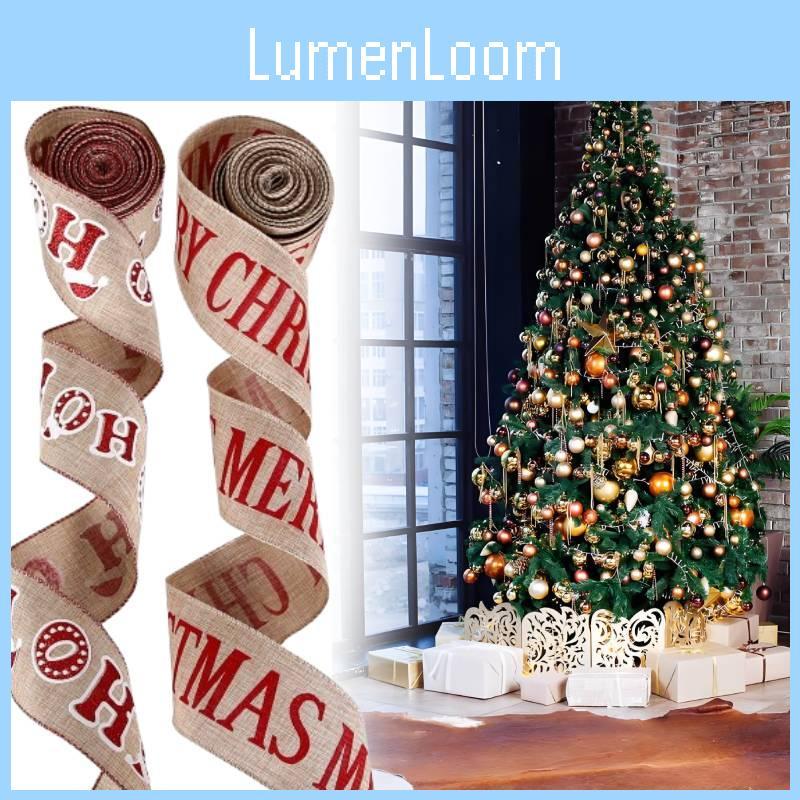 Stylish 2 Meter Christmas Ribbon Accents With Delightful Christmas Lettering For Crafting