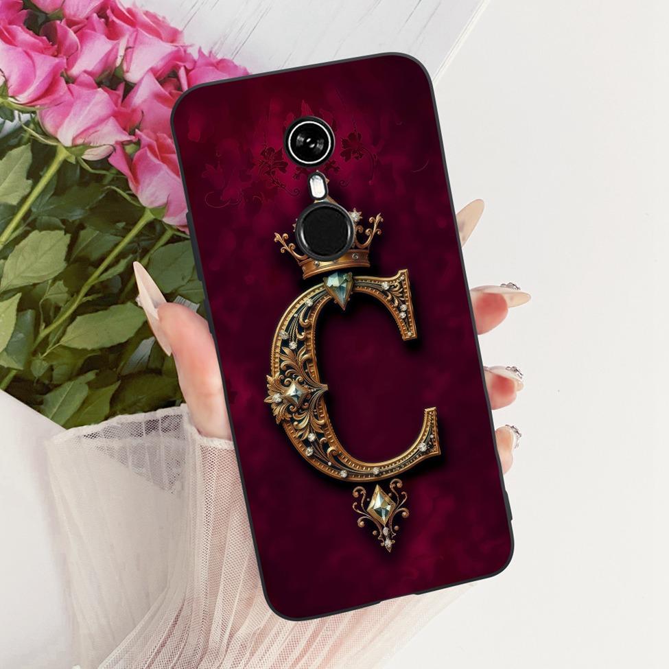 For ITEL A33 Case Cover Aesthetic Luxury A-Z Letters Cool Crown 2D Painted Silicone Phone Casing For ITELA33