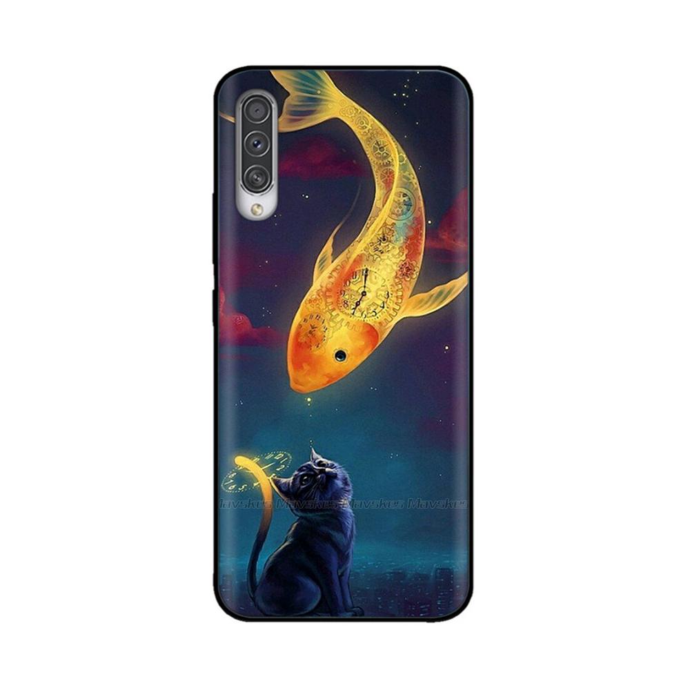 For Samsung Galaxy A50 Case Printed Cartoon Soft TPU Case Silicone Shockproof Back Cover For Samsung A50 A 50 Funny Phone Cases
