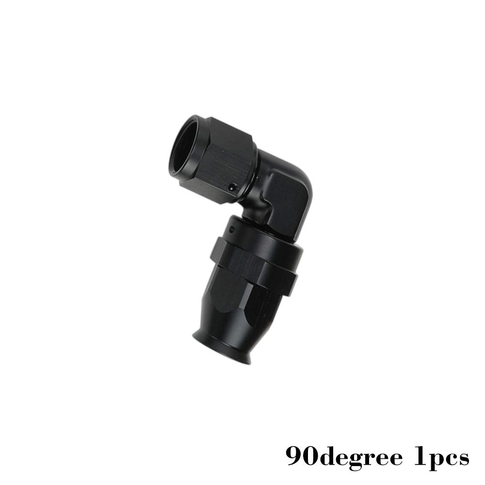 AN10 PTFE Fuel Hose Fitting Adapter Oil Cooler Fuel Pipe Line Forged Type Swivel Hose End Fitting 45°Degree 90°Degree Black 10AN