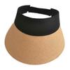 Women Straw Hat Empty Top Sun Visor Hat Wide Brim Summer Protection Outdoor Sports Fishing Beach Chapeau