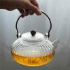 Good-Glass Teapot Wood Handle Teawear High Boron Silicon Transparent Pumpkin Pot Glass Teapot With Filter