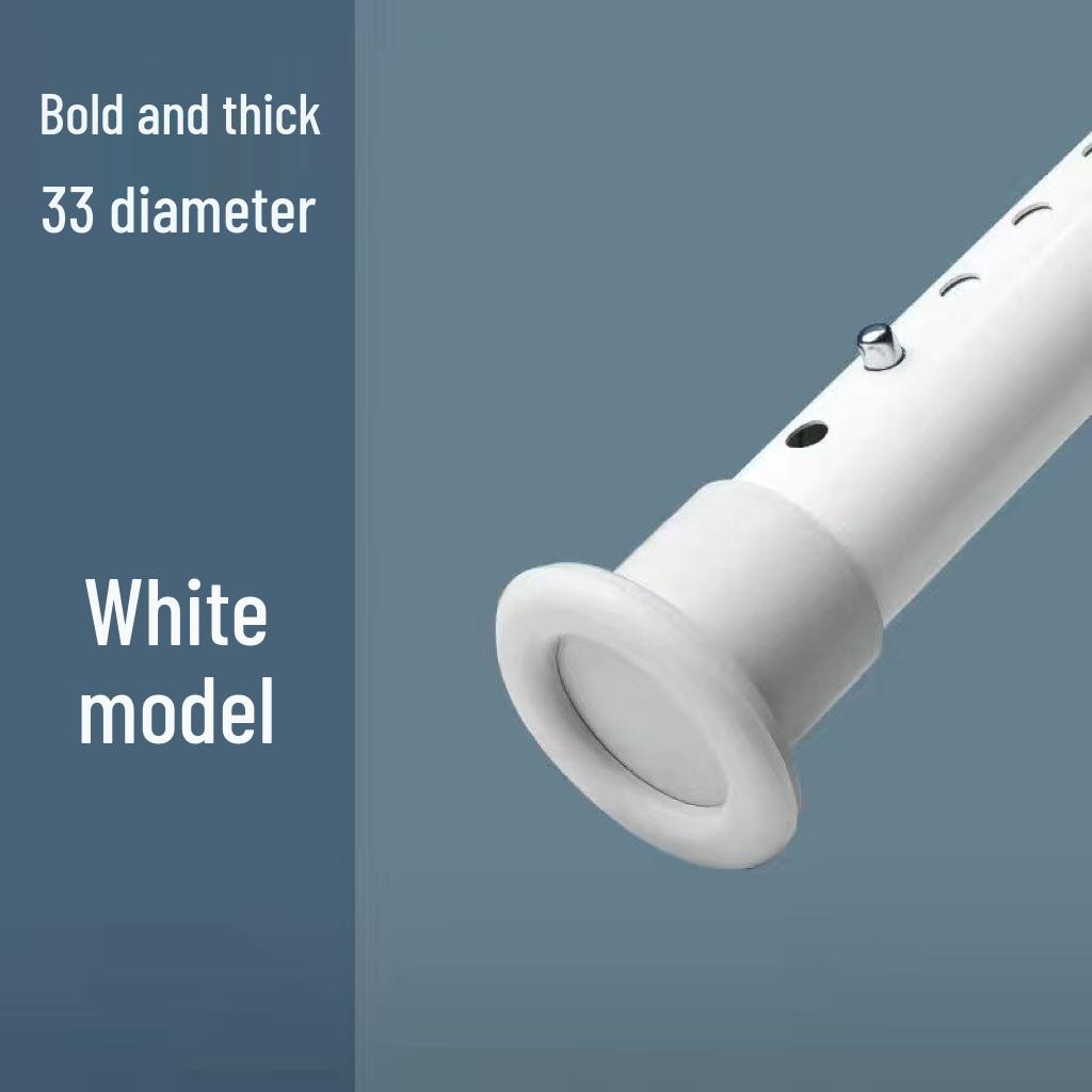 

Telescopic Curtain and Clothes Drying Rod – No Drill Installation for Bedroom, Bathroom, or Balcony. 110-160cm