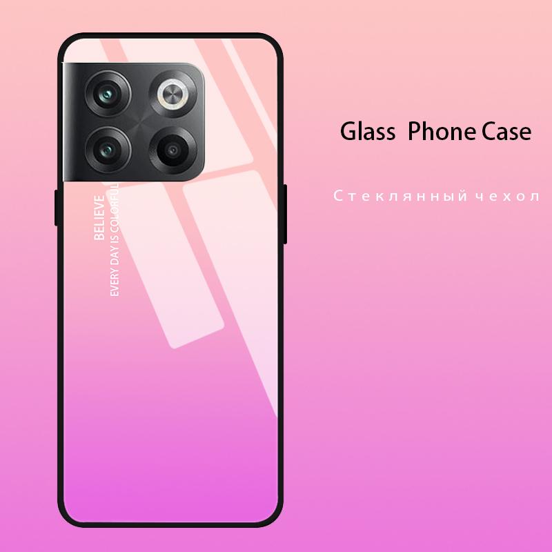 Gehärtetes Glas Handyhülle Für Oneplus 9rt 10T Ace 10 Pro Hülle Oneplus 11 12 12R 10R 9 Pro Luxus Harte Rückseite Stoßfänger Oneplus12