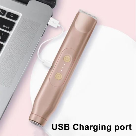 Women Electric Shaver Double Heads USB Rechargeable Waterproof Portable Face Body Bikini Area Arm Leg Hair Removal Epilator Razor Trimmer