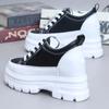 Fashion Autumn Winter Shoes Women's Thick-soled Platform White Shoes Women's Inner Height 10CM Skateboard Shoes Waterfroof Sneakers