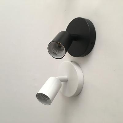 Base de Candeeiro de Parede E27 Vintage E27/E14 Preto Branco Base de Lustre Direção Ajustada Base de Luz de Metal Sala de Estar Corredor Varanda