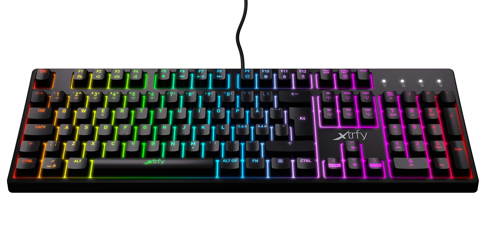 

Xtrfy K4 RGB English layout Red axis mechanical gaming keyboard LED illumination UK layout authorized dealer (6 zones) [Japan warranty] (full size) чорний