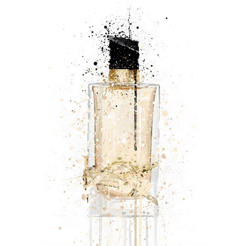 Watercolor Perfume Bottle Prints and Poster Perfume Flower Wall Art Fashion Pictures Canvas Painting for Girls Room Modern Decor