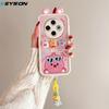 KEYSION Cute Ear 3D Cartoon Case for TECNO Spark 30C with Bracelet Soft Silicone Shockproof Phone Cover for TECNO Spark 30C