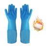 1 Pair Housework Gloves Silicone Cleaning Gloves with Anti-Slip Texture Extended Arm