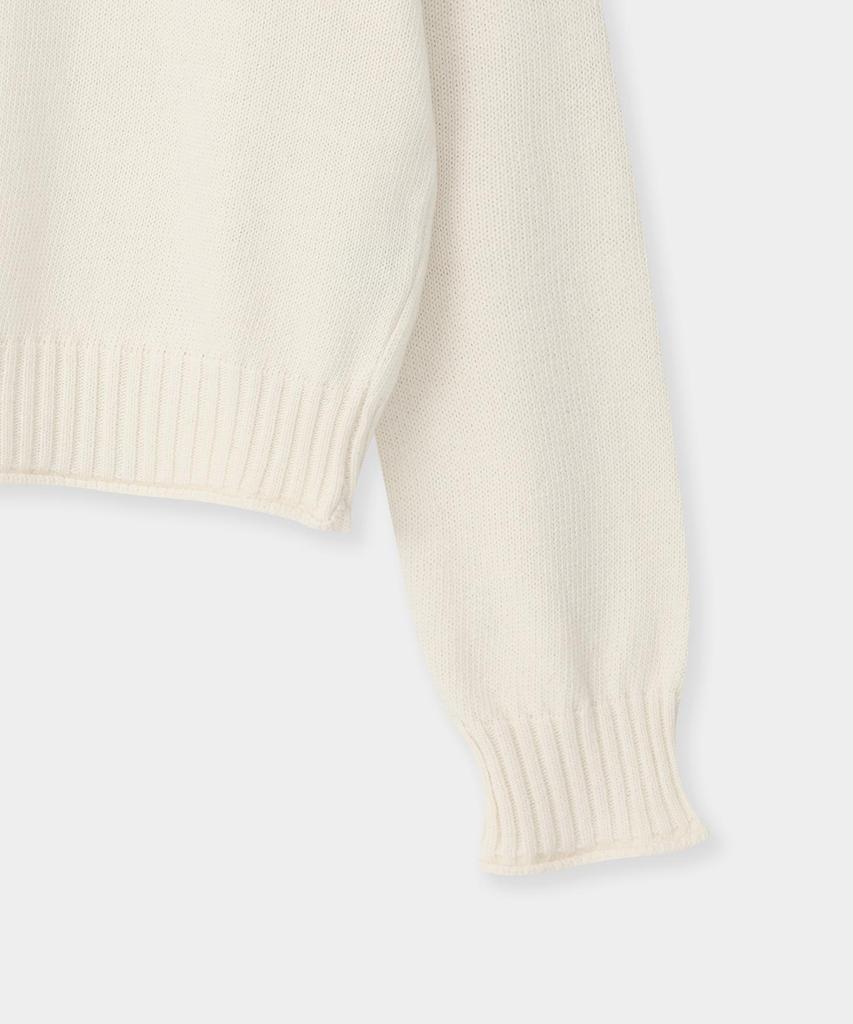 FALLETT Story Logo Embroidered Knit Cream
