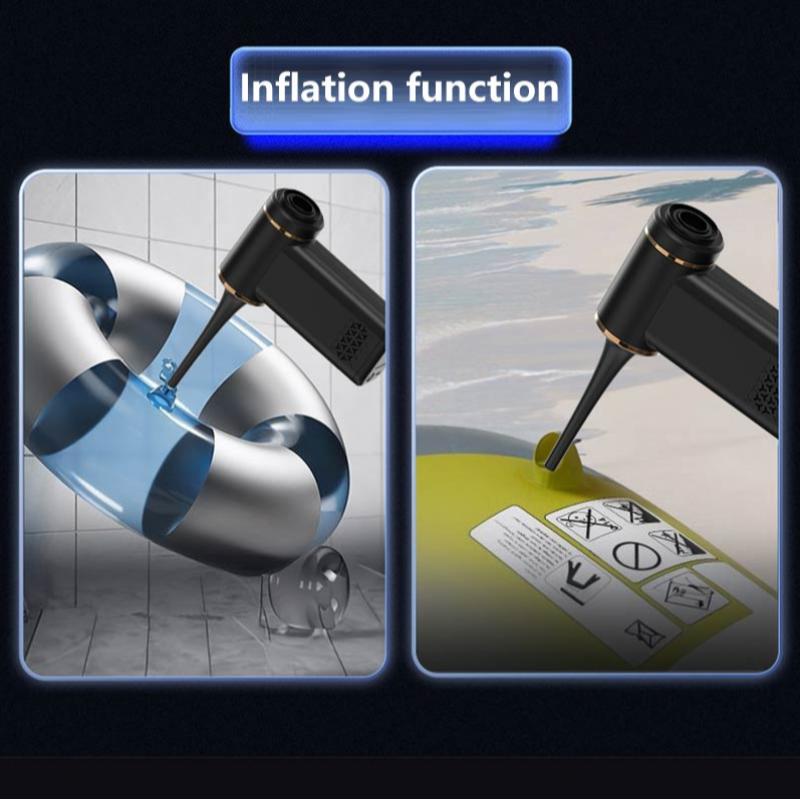 Electric USB Wireless Multi-functional Vacuum Inflator Pump Quick Air Compressor 150psi Portable Self-checking Tire Pressure