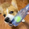 Squeaky Chew-Resistant Floating Dog Toy Durable TPR Rubber Ball Bottle Shape Interactive Mental Stimulation Teething Puppy Toy For Large Small Dogs