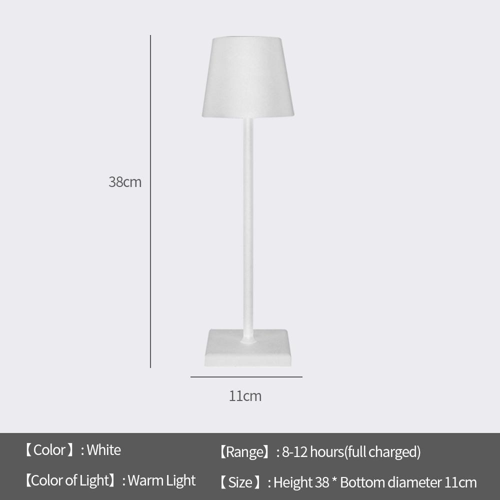 

Водонепроницаемая сенсорная светодиодная настольная лампа с USB-зарядкой. Освещение для бара и ресторана. Беспроводная настольная лампа. Лампа для кабинета и офиса. белый