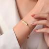 Atoztide Gravierter Name Quadratischer Bar Armband Für Männer Frauen Personalisiert Edelstahl Schmuck Verstellbare Gliederkette Familiengeschenk