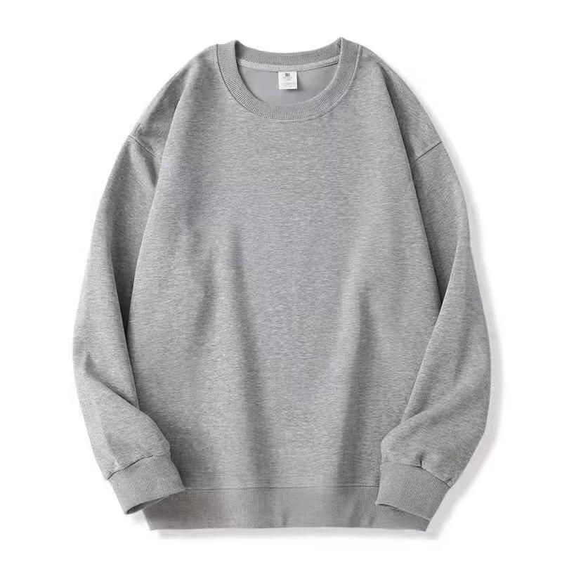 Autumn and Winter Men's and Women's New Sweater Women's Top Solid Color Round Neck Men's Jacket Long Sleeve Blank Sweater Wholesale Print