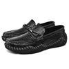 Neuer Stil Hochwertige Handgefertigte Herrenschuhe aus Echtem Leder Weiche Sohle Fahren Mode Lässig Slipper Laufschuhe Große Größe