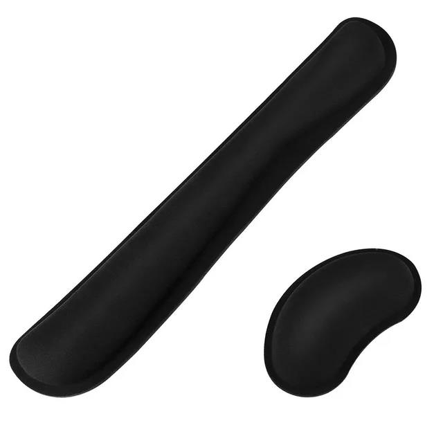 Keyboard Wrist Rest Mouse Pad With Wrist Support Memory Foam Keyboard Pad Set Ergonomic Mousepad For Office PC Laptop Mouse Pad