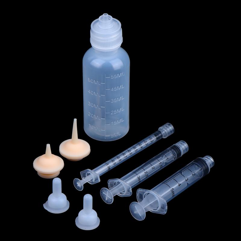 Pet Feeding Bottle Set Milk Bottles For Puppies And Cat With Replaceable Nipples Suitable For Both Cats And Dogs