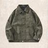 Retro jacket men's spring and autumn trendy brand tough guy tooling men's leather jacket loose locomotive clothing casual leather jacket men
