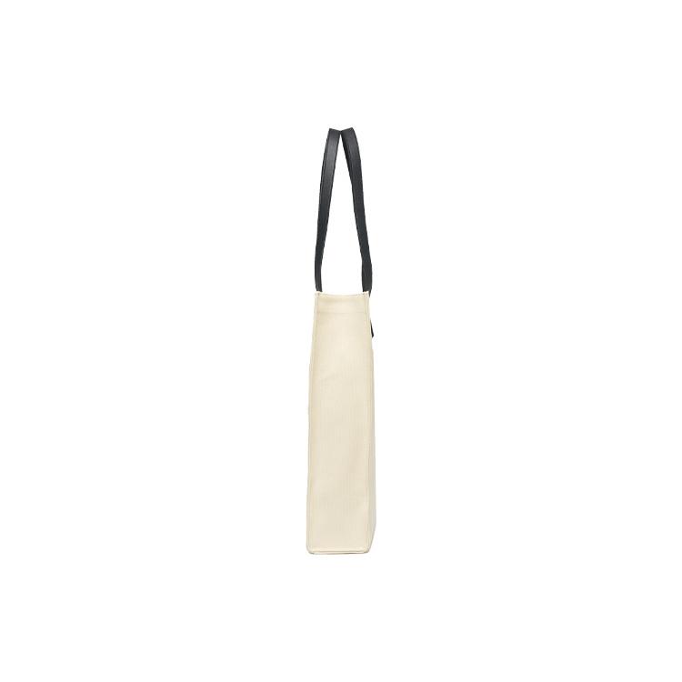 New MLB Cotton Patchwork Canvas Tote Bag Shopping Bag Handbag Canvas Bag Shoulder Bag Unisex Beige 3AORM022N-50CRS