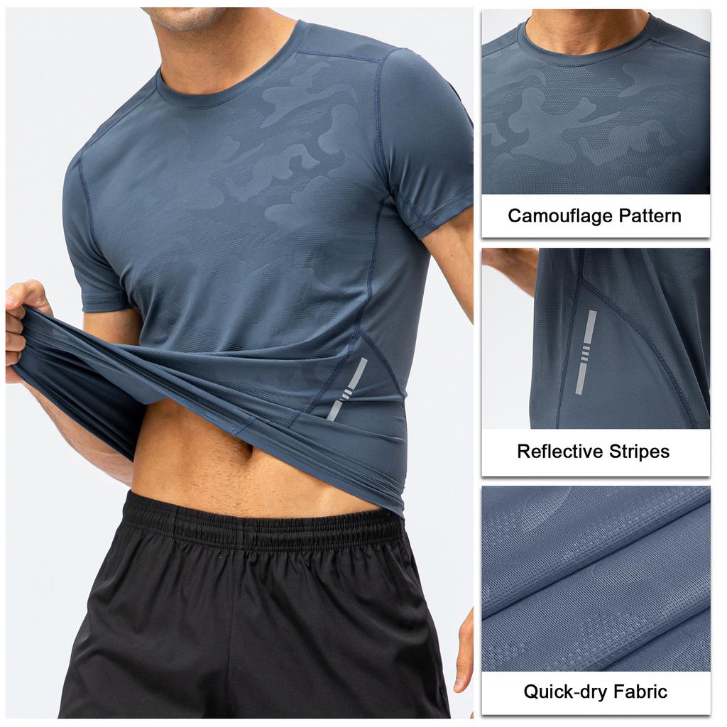Men Women Sport T Shirt Short Sleeve O Neck Shirts for Running Workout Hiking Outdoor