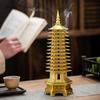 Chinese Style Metal Wenchang Tower Thirteenth Floor Decoration Feng Shui Accessories Metal Handicrafts Buddhist Temple Supplies