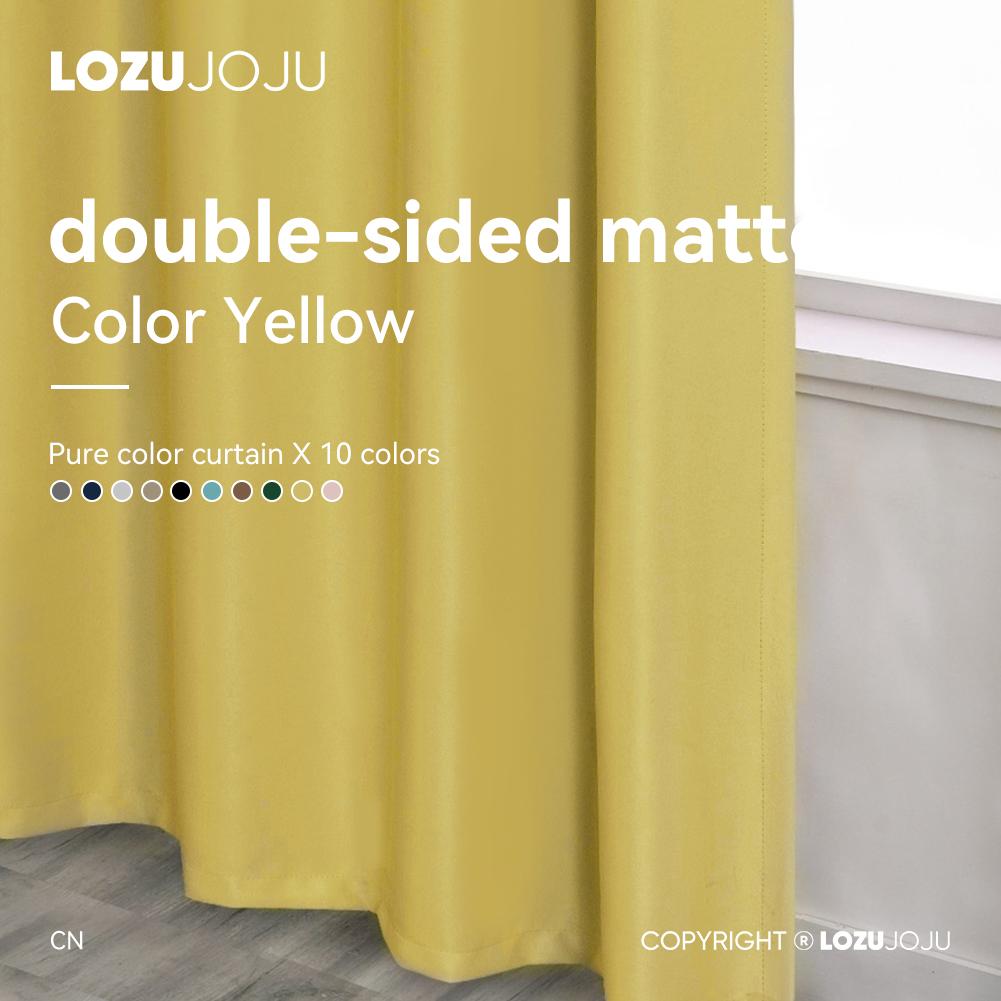 1 Stück LOZUJOJU 70–80 % Verdunkelung, einfarbige Verdunkelungsvorhänge mit gerüschtem Rand für Wohnzimmer, Schlafzimmer, Heimdekoration