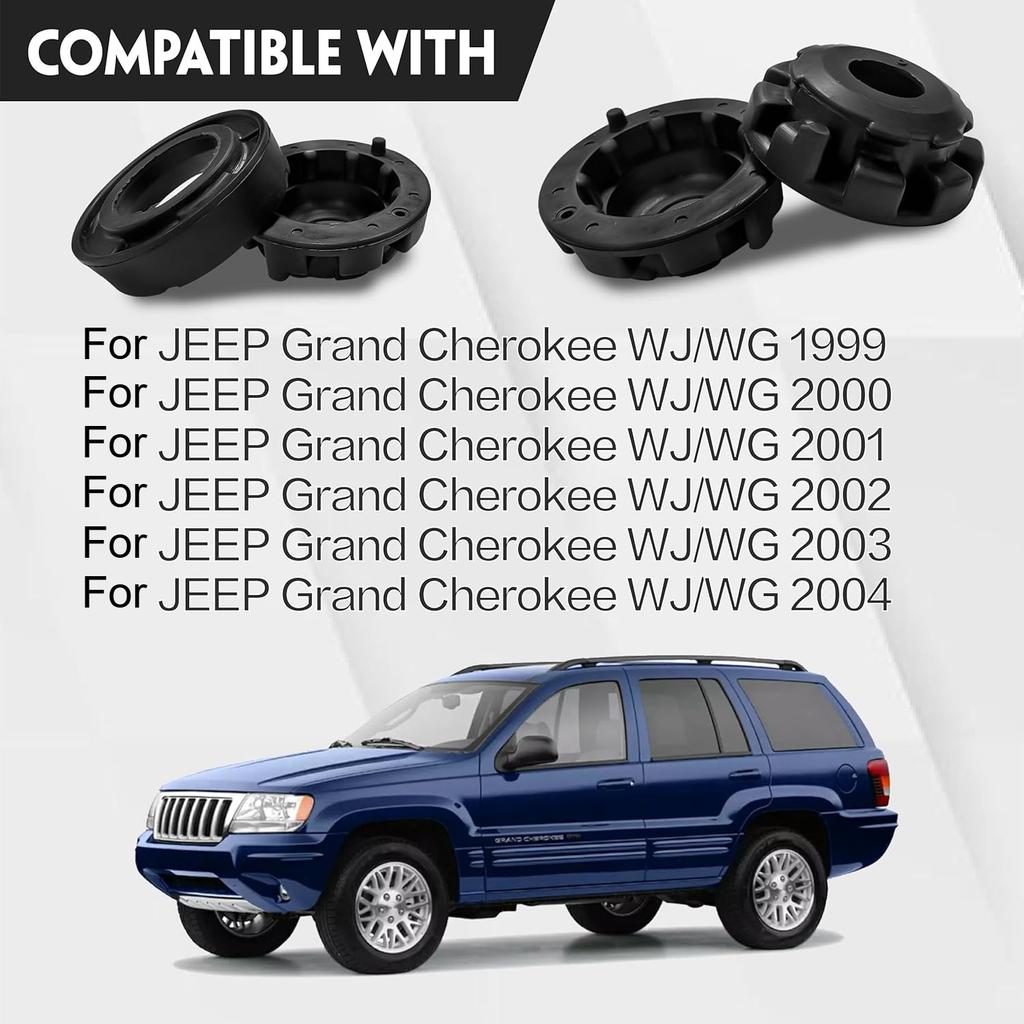 4pcs Front Upper&Lower Spring Isolator Kit 52088257 52088401 K160040 K160041 for Jeep Grand Cherokee 1999-2004 Suspension Parts