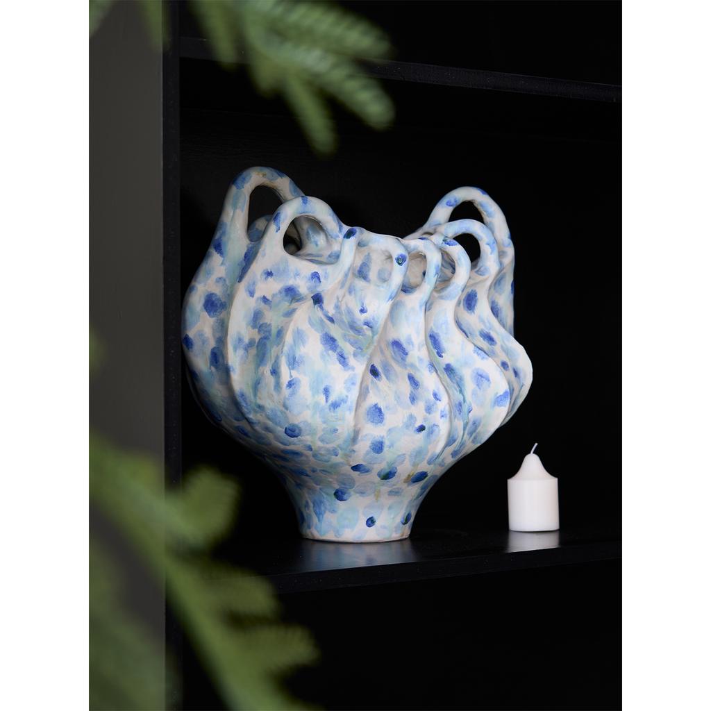 Handmade Ceramic Vase Abstract Irregular Ceramic Pot Hydroponics Artistic Flower Arrangement Home Decoration Accessories