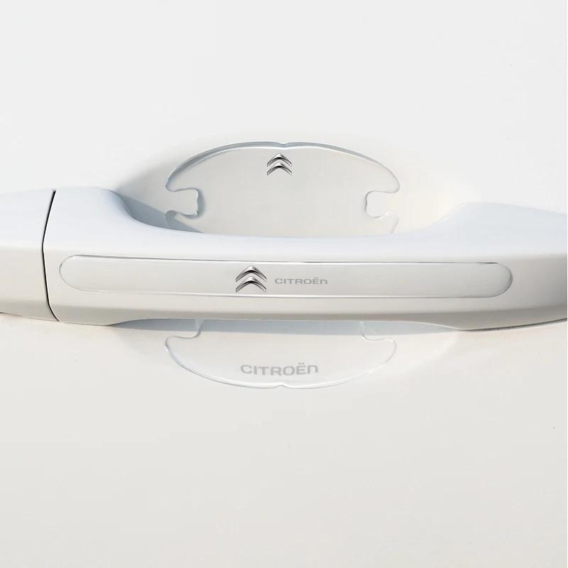 8Pcs TPU Citroen Car Door Handle Protector Anti-Scratch Sticker For C3 C4 C5 Berlingo Picasso Auto Door Edge Guard Accessories