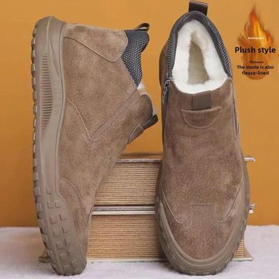 Northeast Men's Non-slip Fur-lined Winter Snow Boots