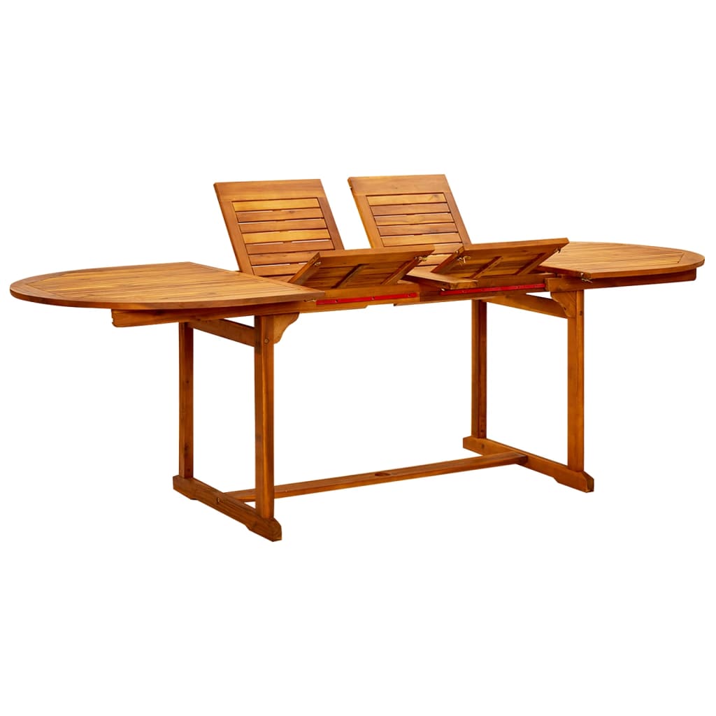 vidaXL Garten-Esstisch (160-240)x100x75 Cm Massivholz Akazie