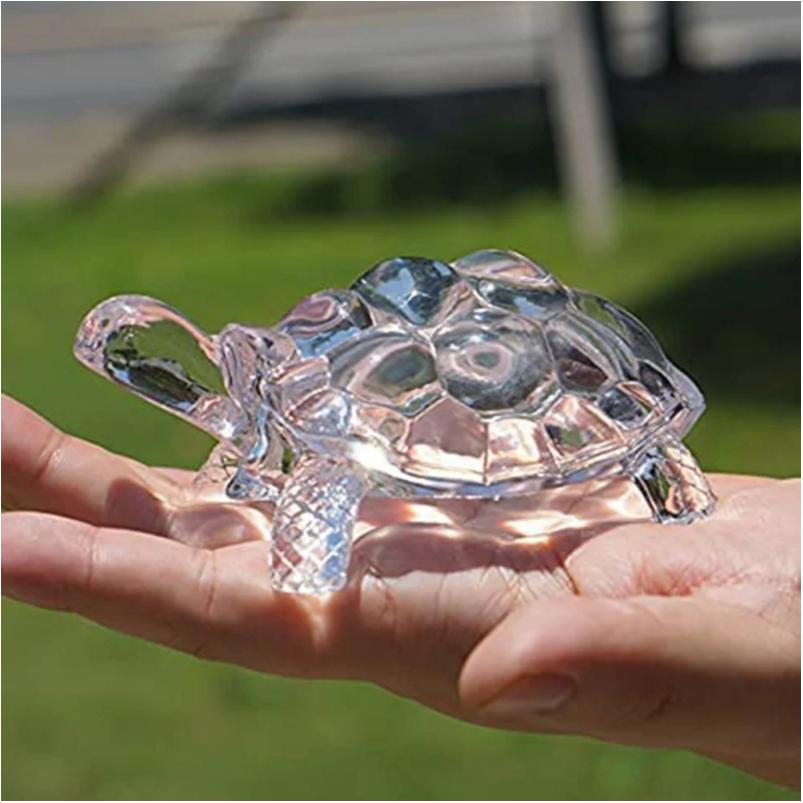 Crystal Turtle Ornament, Mini Turtle Statue, Lucky Ornament, Suitable for Home Office Desk Decoration, Home Decoration